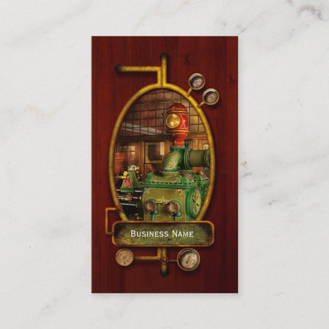 Carte De Visite Steampunk - pompe à vapeur duplex Worthington 1880 (Devant)