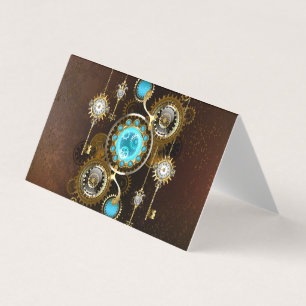 Carte De Visite Steampunk Rusty Background