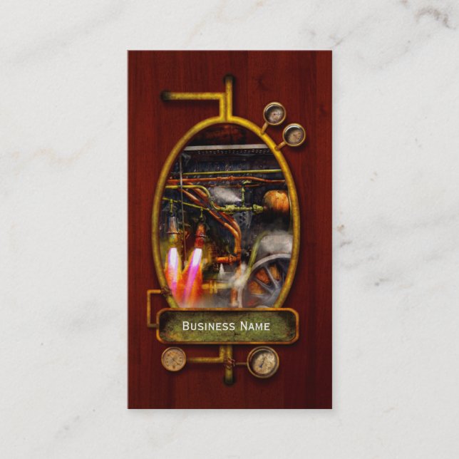 Carte De Visite Steampunk - train - l'express superbe (Devant)
