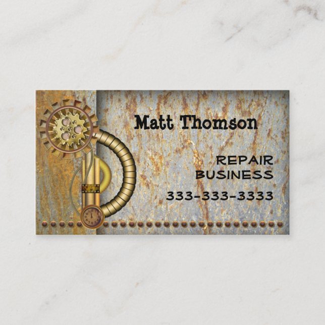 Carte de visite Steampunk Vintage (Devant)
