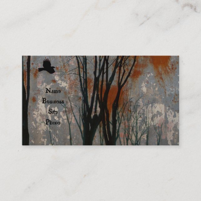 Carte De Visite Steel Crow Art Grunge (Devant)