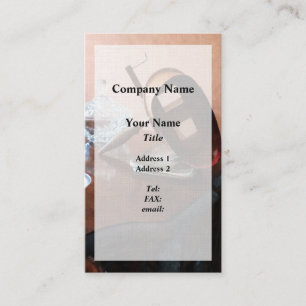 Carte De Visite Stéréopticon et bol de verre