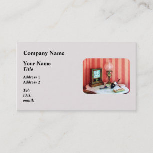 Carte De Visite Stéréoscope, lampe et horloge