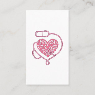 Carte De Visite Stéthoscope Cardiaque Design de Chemise Vectoriel 