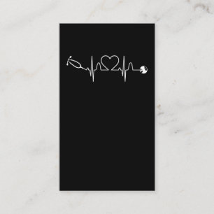 Carte De Visite Stethoscope EKG Heartbeat Nurse Heart Hospital