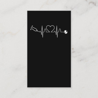 Carte De Visite Stethoscope EKG Heartbeat Nurse Heart Hospital