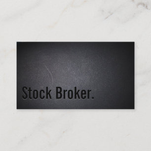 Carte De Visite Stock Broker Professional Gras Texte noir