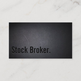 Carte De Visite Stock Broker Professionnel Gras Texte Noir