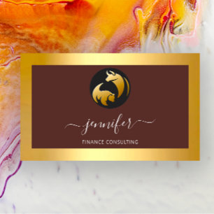 Carte De Visite Stock de services financiers Bufalo Bear Gold