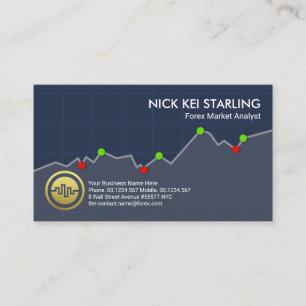 Carte De Visite Stock Uptendance Graph Forex Consultant de marché