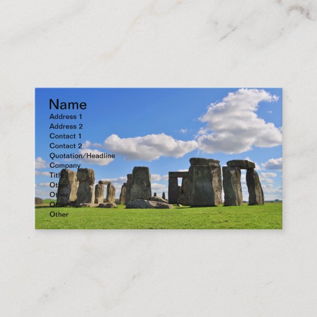 Carte De Visite Stonehenge 12 (Devant)
