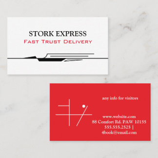Carte De Visite Stork Speed Liner Business Card