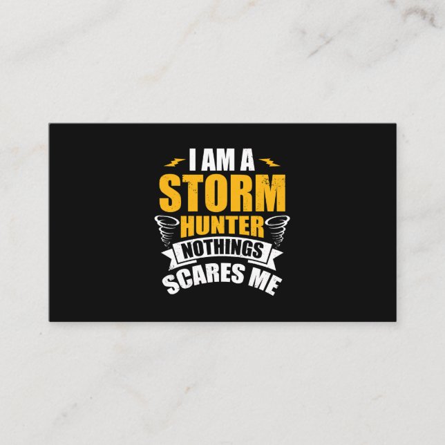 Carte De Visite Storm Hunter Design pour Tornado Hunter Storm Spot (Devant)