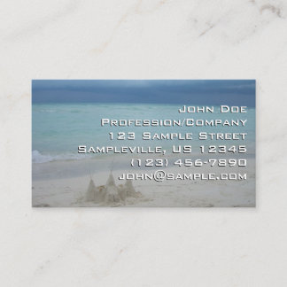 Carte De Visite Stormy Sandcastle Beach Landscape