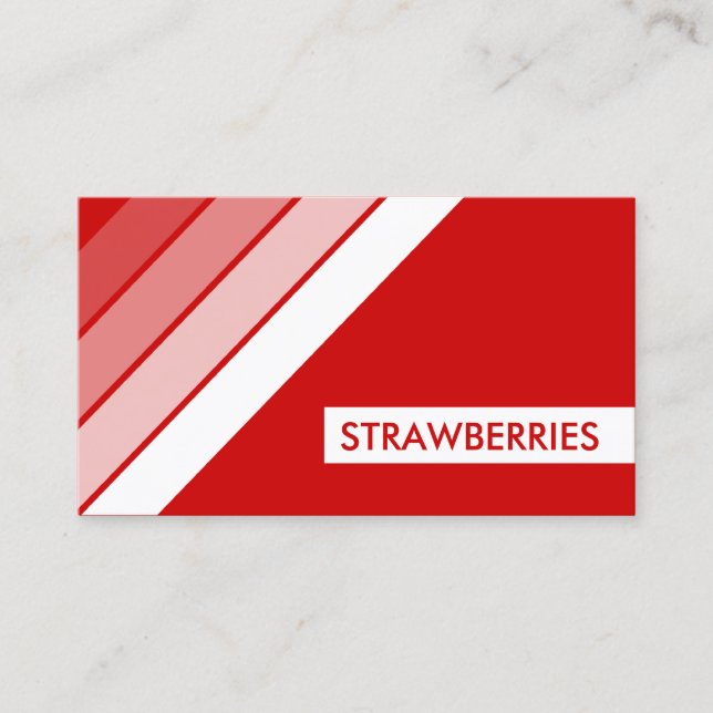 Carte De Visite STRAWBERRIES rétro (Devant)
