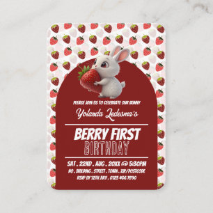 Carte De Visite Strawbunny, Berry Premier Anniversaire Billets de 