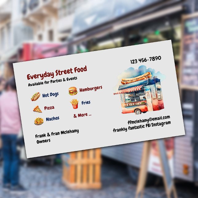 Carte De Visite Street Food Truck (Créateur téléchargé)