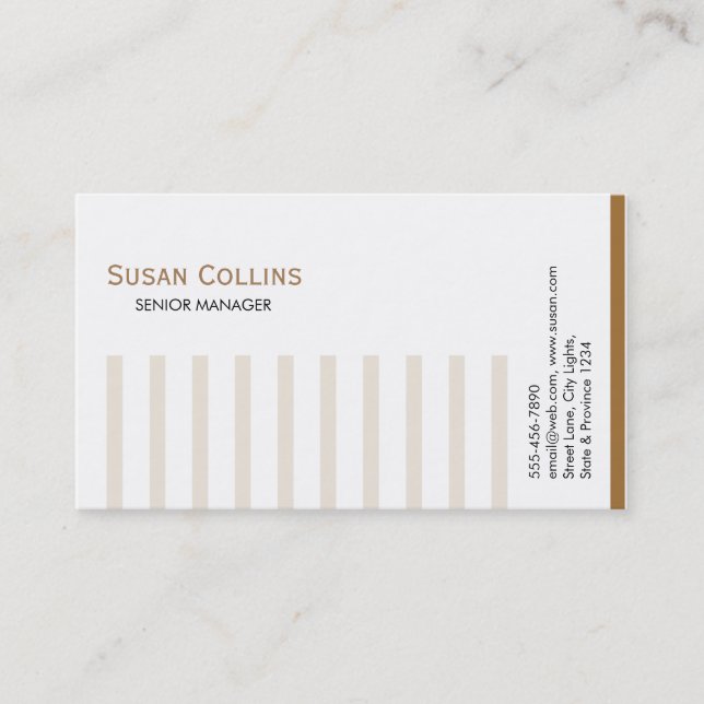 Carte De Visite Stried Simple Moderne Élégant Professionnel (Devant)