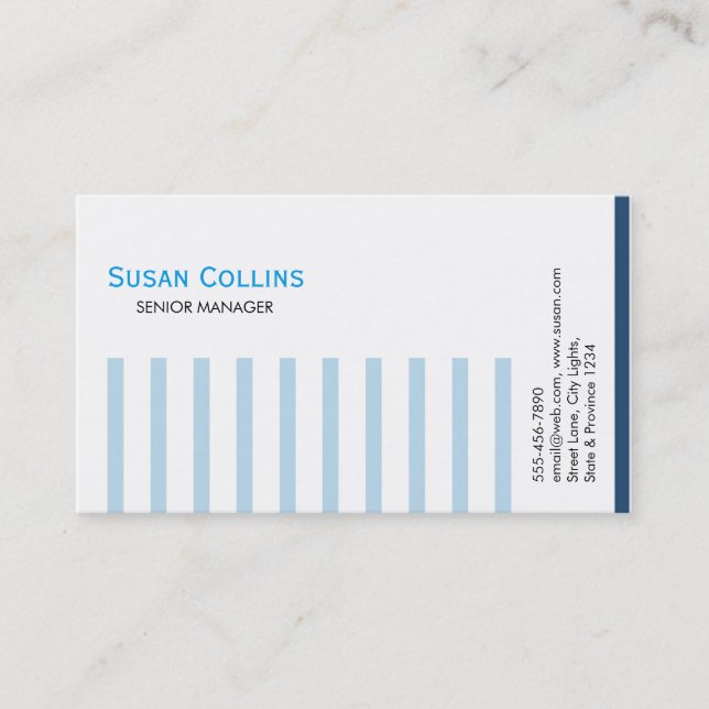 Carte De Visite Stried Simple Moderne Élégant Professionnel (Devant)