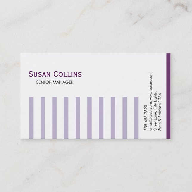 Carte De Visite Stried Simple Moderne Élégant Professionnel (Devant)