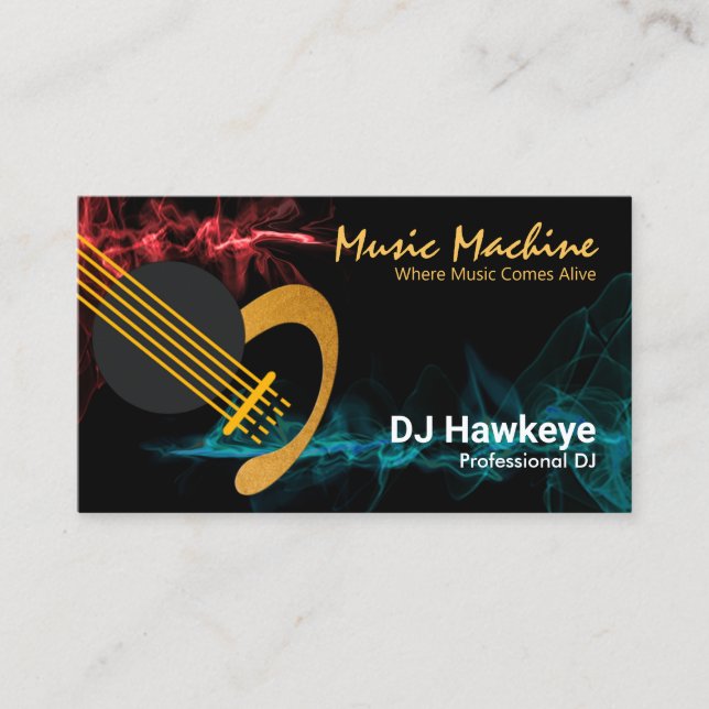 Carte De Visite Strik Music Sound Waves Professional DJ (Devant)