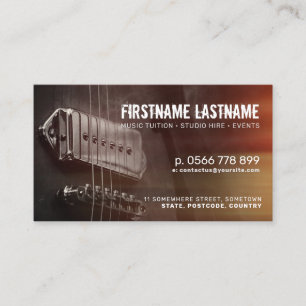 Carte de visite Strings Studio Grunge Guitare