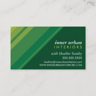 Carte De Visite STRIPE MODERNE audacieuse monochrome vert vert fra