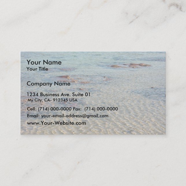 Carte De Visite Stromatolites à la baie de requin (Devant)