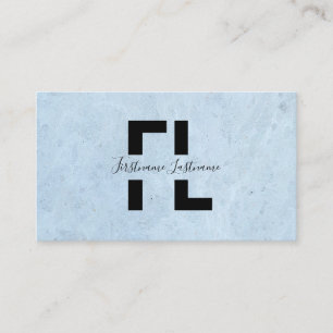 Carte De Visite Structure en marbre bleu clair avec bande à monogr