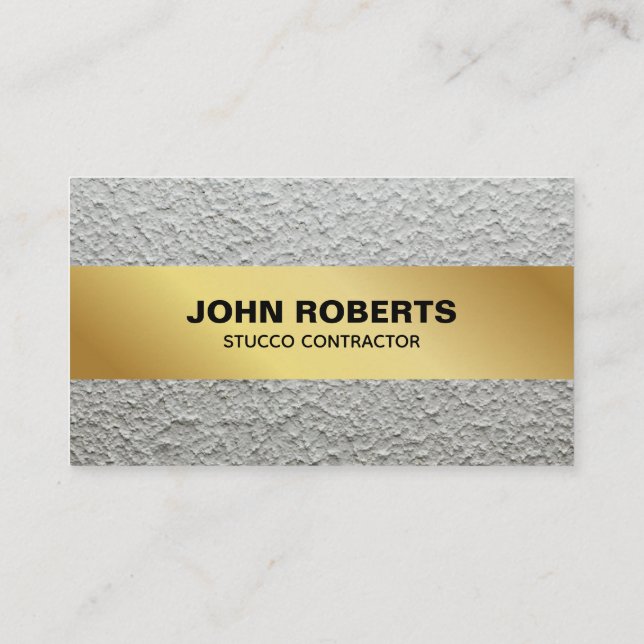 Carte De Visite Stucco Business Card Construction Wall QR Code (Dos)