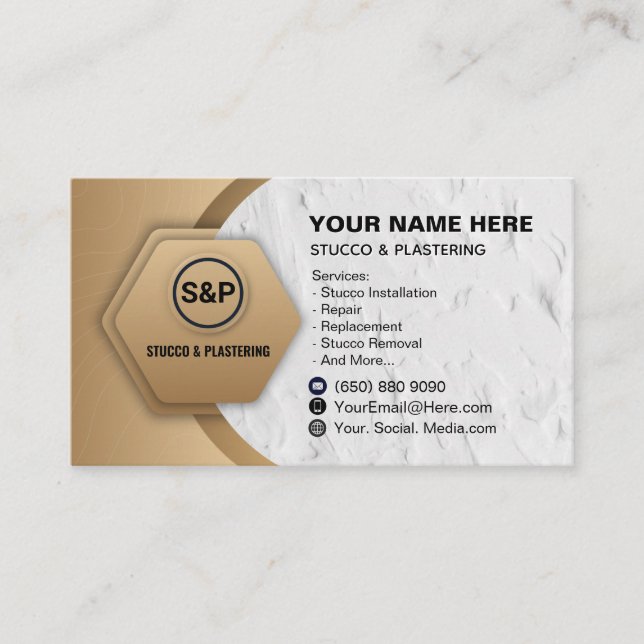Carte De Visite Stucco Construction (Devant)