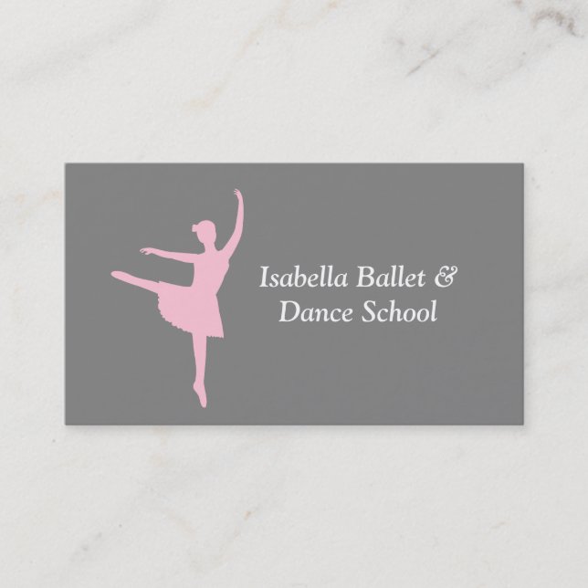 Carte De Visite Studio de ballet et de danse Ballerine moderne Gri (Devant)