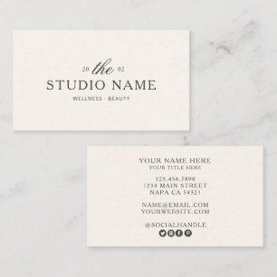 Carte De Visite Studio de beauté moderne de bien-être de boutique 
