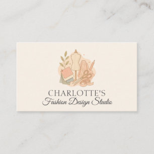 Carte De Visite Studio de couture minimaliste Esthétique de la mar
