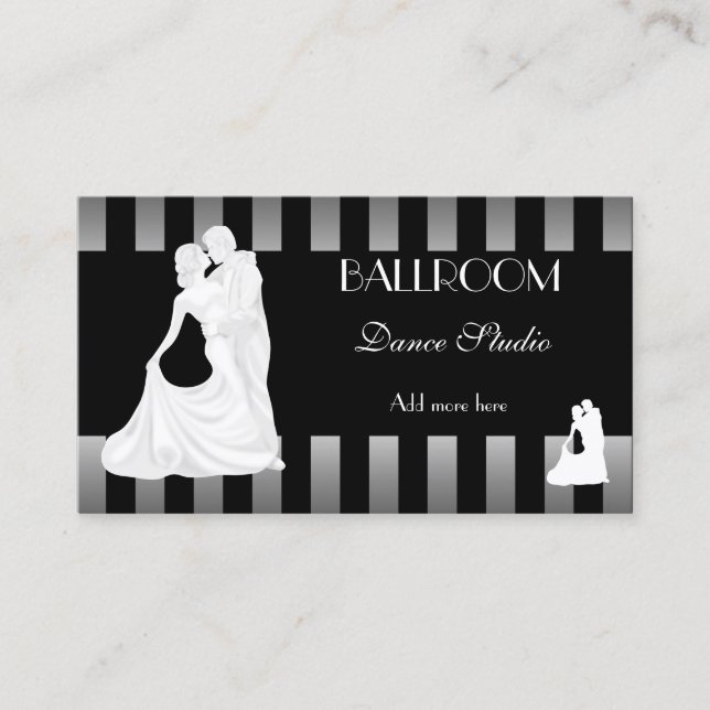 Carte De Visite Studio de danse de SALLE DE BAL Cours de danse 3 (Devant)