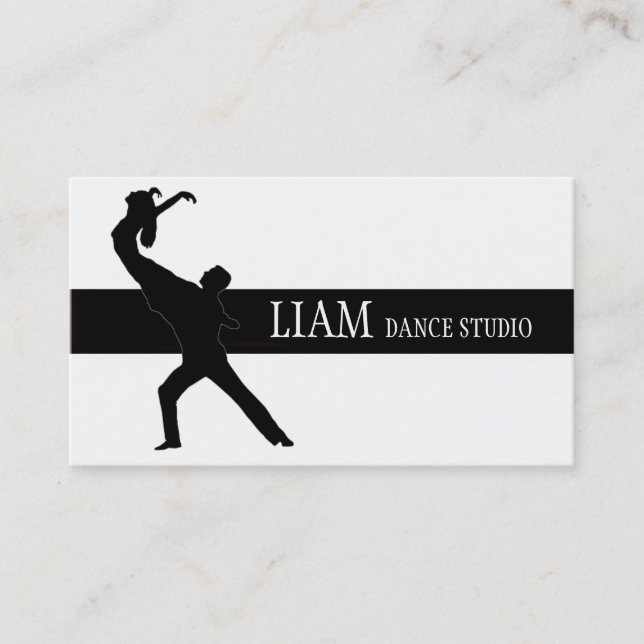 Carte De Visite Studio de danse professionnel, instructeur (Devant)