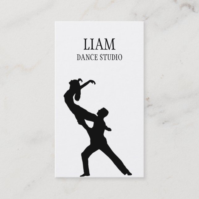 Carte De Visite Studio de danse professionnel, instructeur (Devant)
