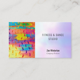 Carte De Visite Studio de danseurs et de fitness coloré moderne