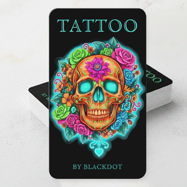 Carte De Visite Studio de tatouage Marque de tatoueurs professionn (Créateur téléchargé)
