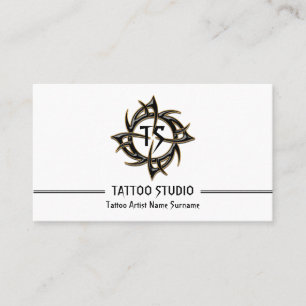 Carte De Visite Studio de tatouage moderne minimaliste