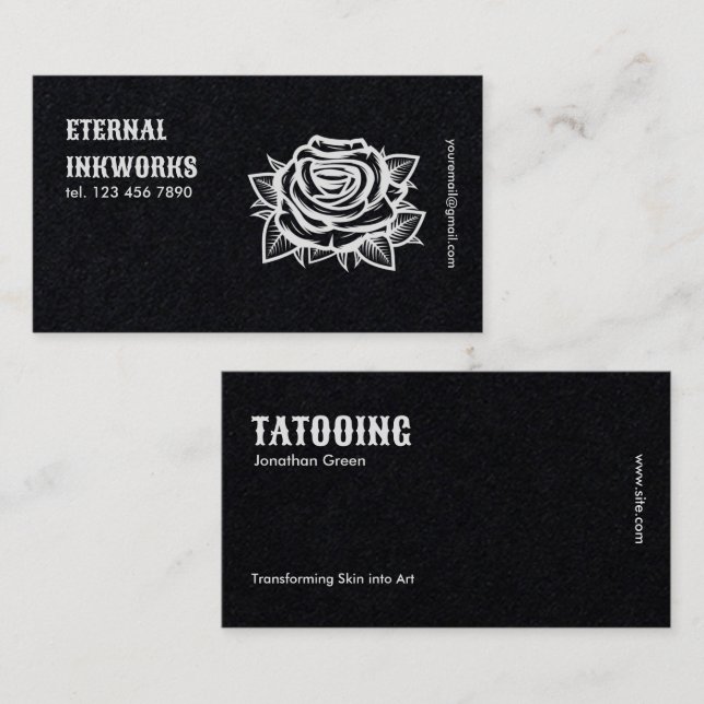 Carte De Visite Studio De Tattoo (Devant / Derrière)