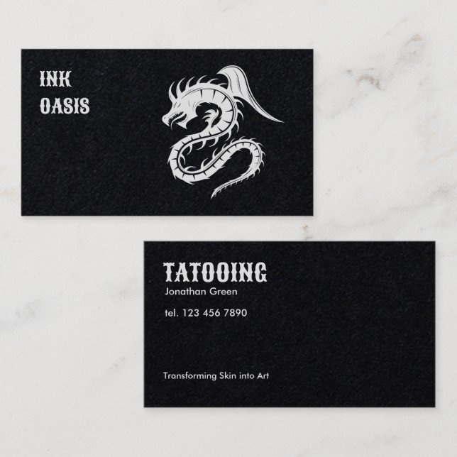 Carte De Visite Studio De Tattoo (Devant / Derrière)
