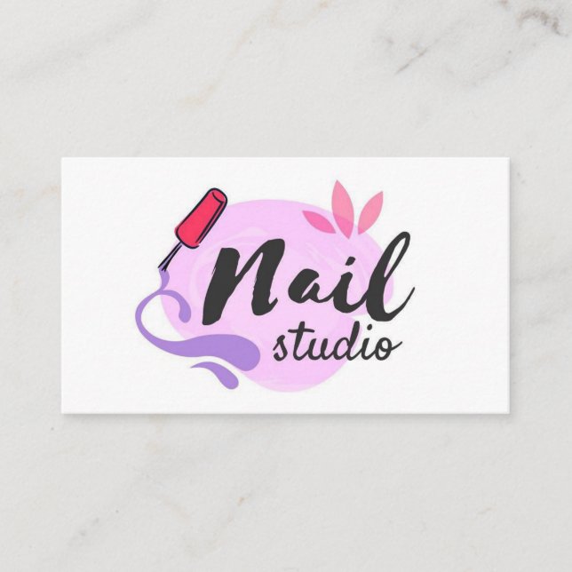 Carte De Visite Studio de vernis à ongles vierge (Devant)