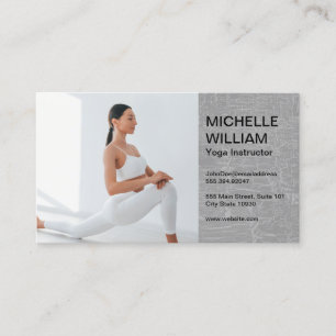 Carte De Visite Studio de Yoga Femme qui s'étire Soins de Sant