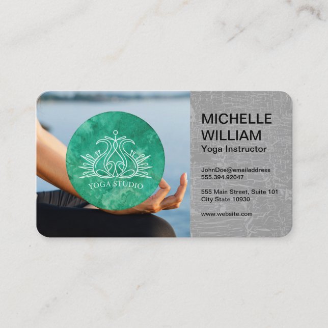 Carte De Visite Studio de Yoga | Méditation | Bien-être Mental (Devant)