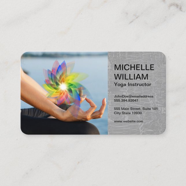 Carte De Visite Studio de Yoga | Méditation | Espace Santé (Devant)