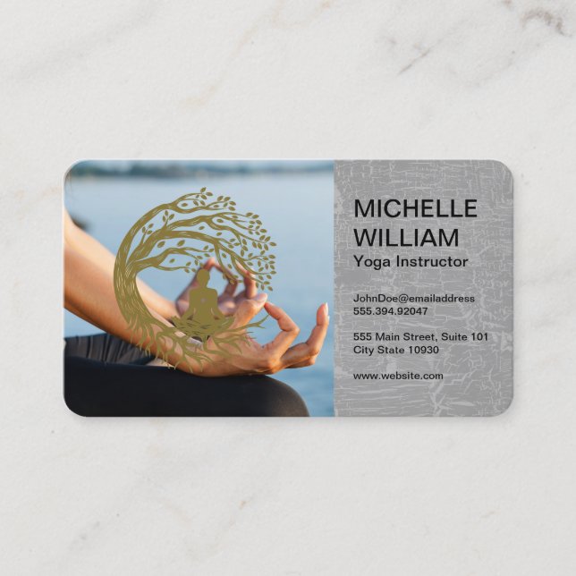 Carte De Visite Studio de Yoga | Méditation | Santé Mentale (Devant)