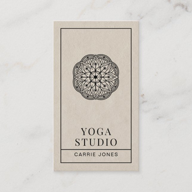 Carte De Visite Studio de Yoga Moderne (Devant)