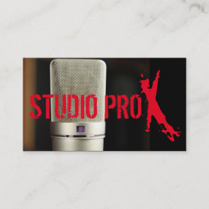 Carte De Visite Studio d'enregistrement Musique Vocaliste Chanteur