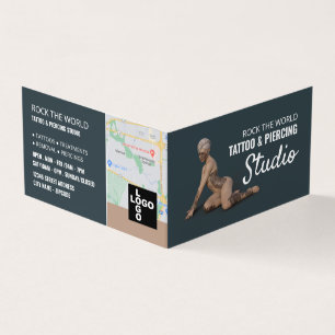 Carte De Visite Studio Tatouage & Piercing Corps, Rendez-vous